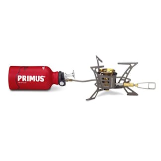 Primus Omnilite Ti with bottle and pouch